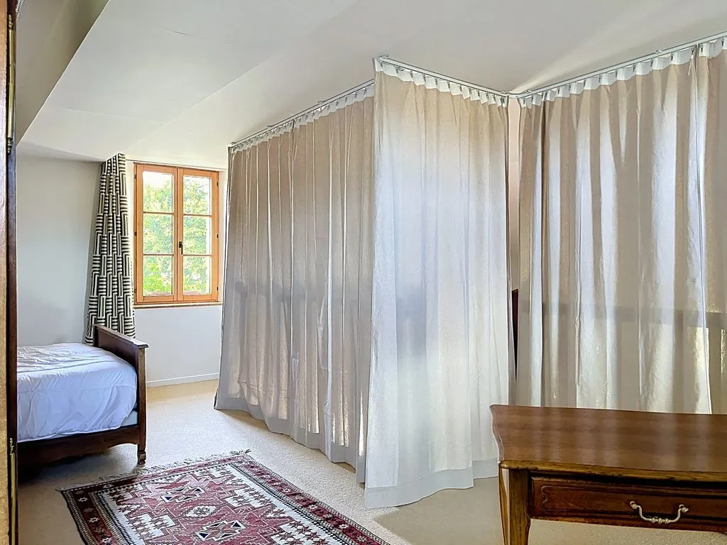 Couchage de la mezzanine du gîte